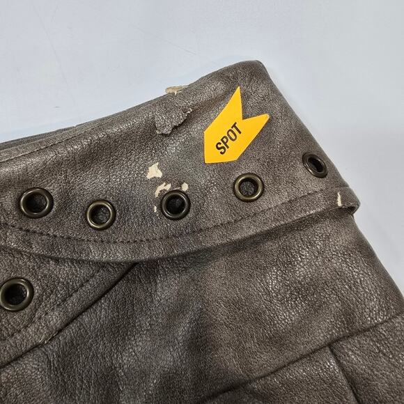 Zemeta Attic Box Tie Micro Skirt in Taupe - Picture 4 of 10